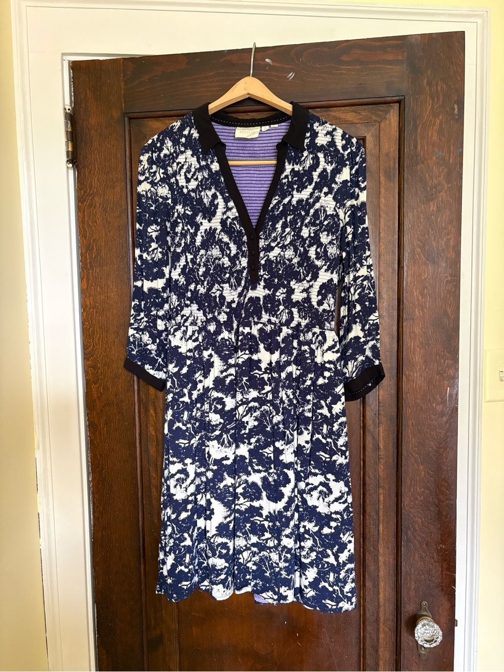 Edme & Esyllte Navy and White Floral Print Women's Dress